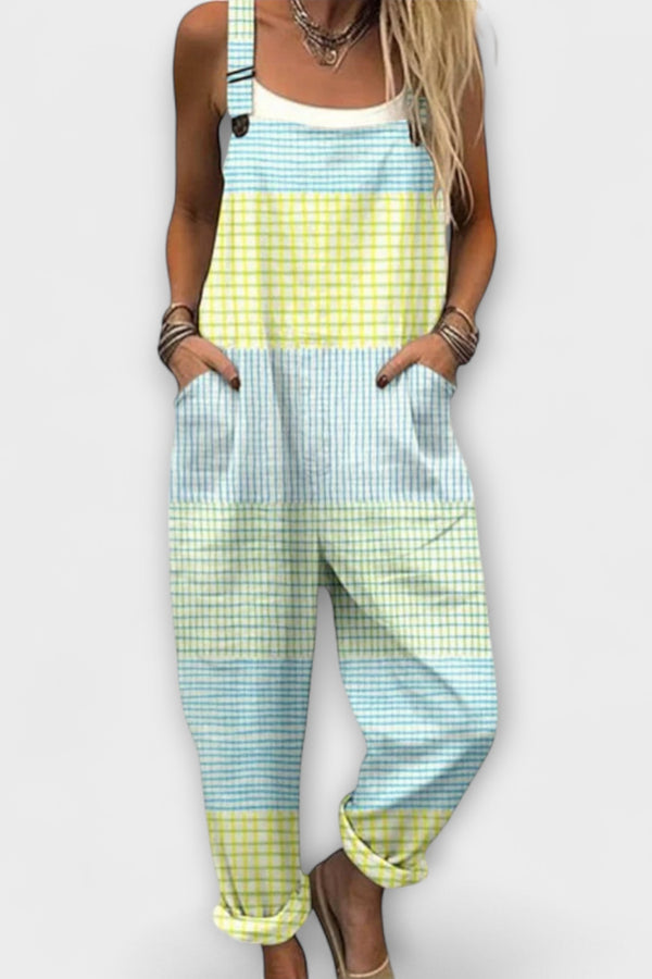 Niva - Pastel Checkered Overalls