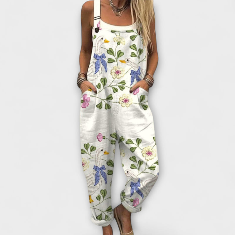 Thaïs - Latzhose mit bunten Entenmotiven