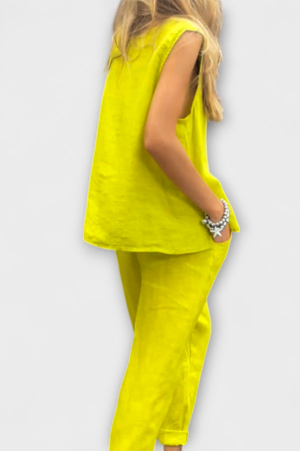 Jennifer - EntspanntesBaumwolle-Leinen Outfit