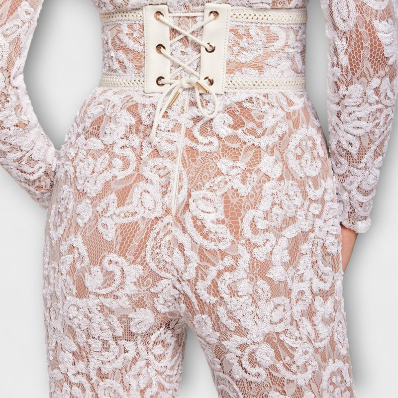 Theresia - Spitzen-Jumpsuit mit Korsett