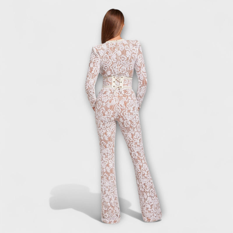 Theresia - Spitzen-Jumpsuit mit Korsett