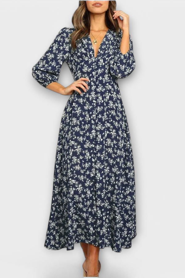 Blumenmuster Maxikleid für Damen