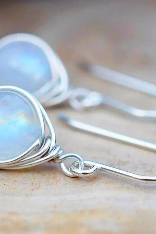 Retro Mondstein Earrings
