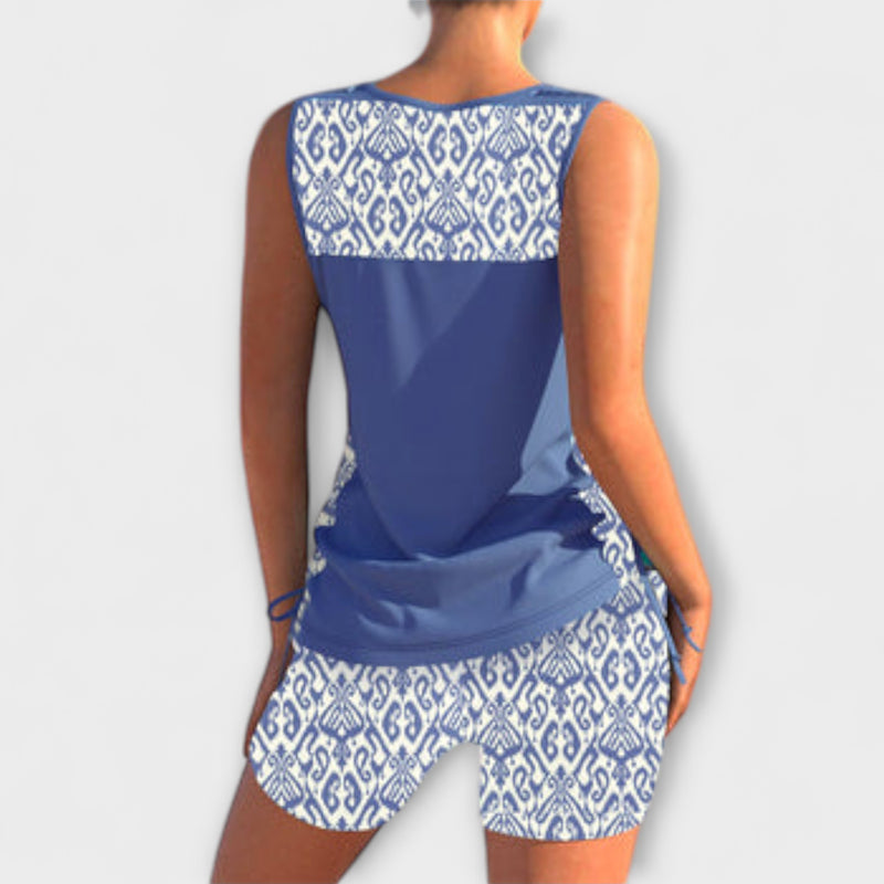 Sylvia - Geometrisch gemusterter Tankini