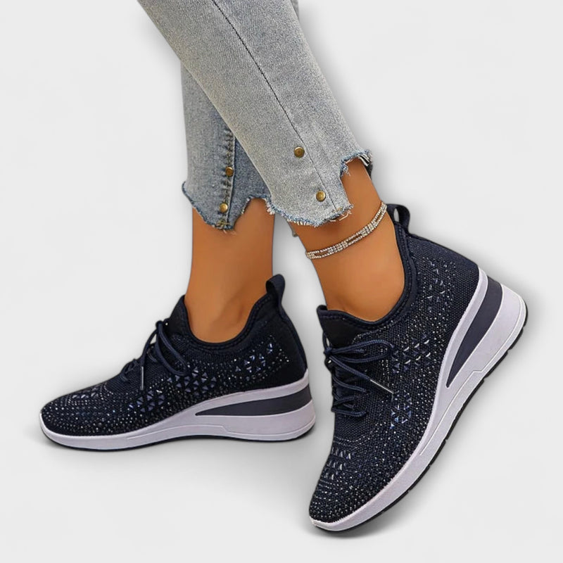 Giselle – Schillernde Orthopädische Sneakers mit Strass