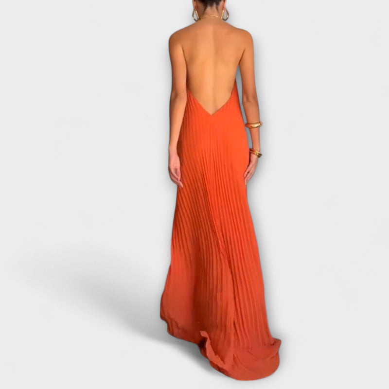 Poppy - Schickes Kleid mit Plissee-Ausschnitt