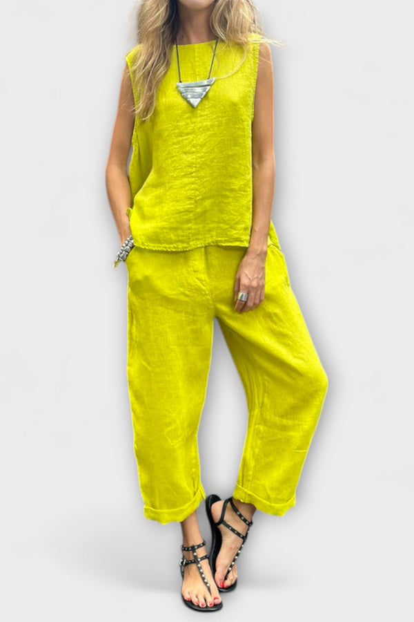 Jennifer - EntspanntesBaumwolle-Leinen Outfit