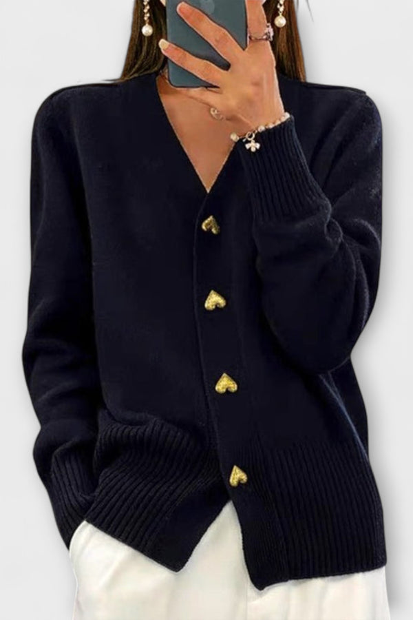 Marij – Damen-Pullover mit V-Ausschnitt im Vintage-Look