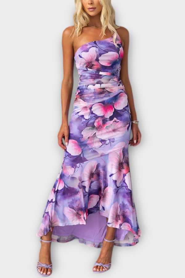 Pia - Maxikleid mit einseitiger Raffung