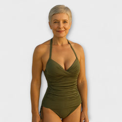 Annabelle – Eleganter V-Ausschnitt Tankini-Badeanzug