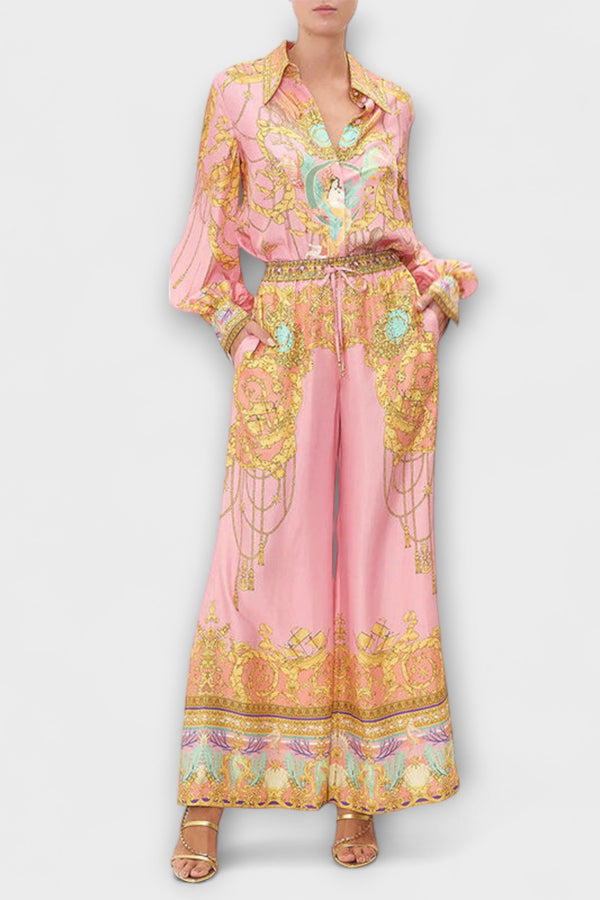 Sage - Meerjungfrau Relaxed Shirt und Elastische Taillenhosen Set