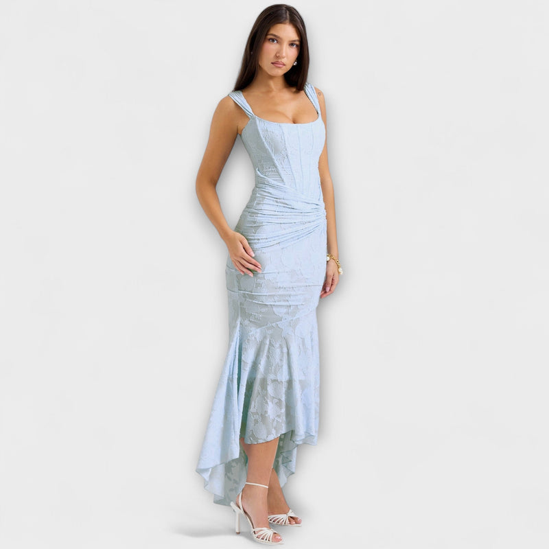 Renske - Langes Kleid mit Eleganten und Raffinierten Korsett