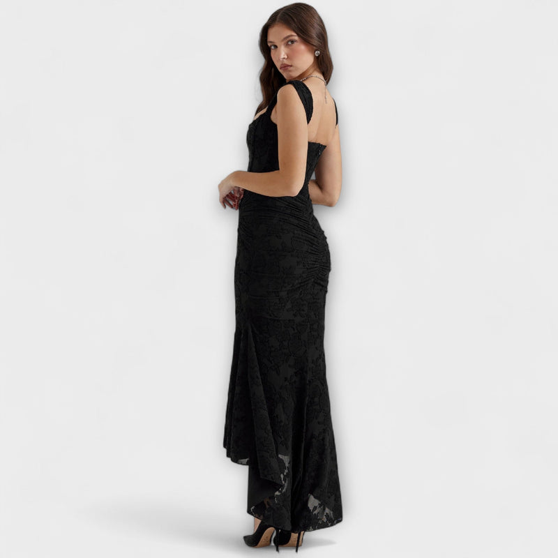 Renske - Langes Kleid mit Eleganten und Raffinierten Korsett