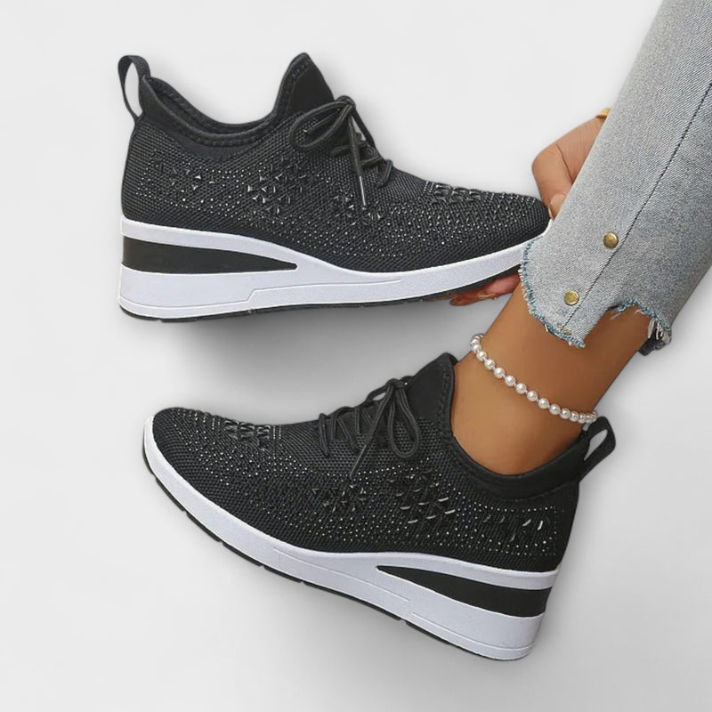 Giselle – Schillernde Orthopädische Sneakers mit Strass