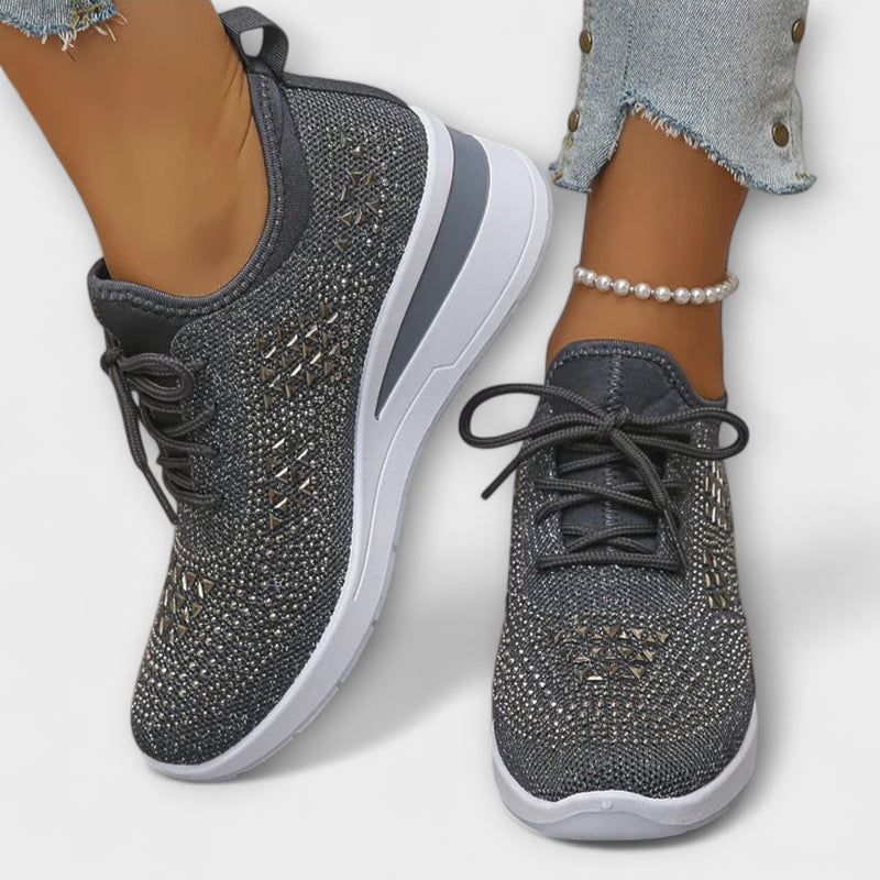 Giselle – Schillernde Orthopädische Sneakers mit Strass