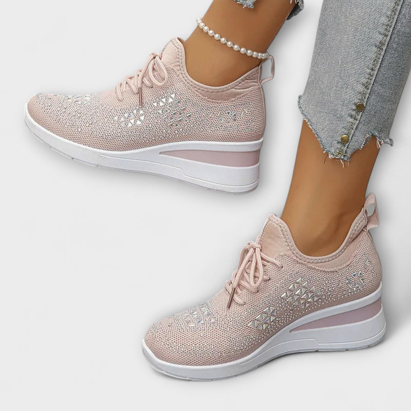 Giselle – Schillernde Orthopädische Sneakers mit Strass
