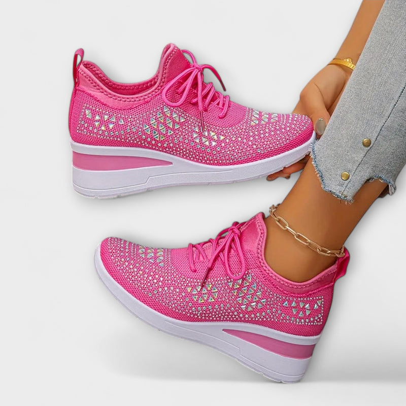 Giselle – Schillernde Orthopädische Sneakers mit Strass