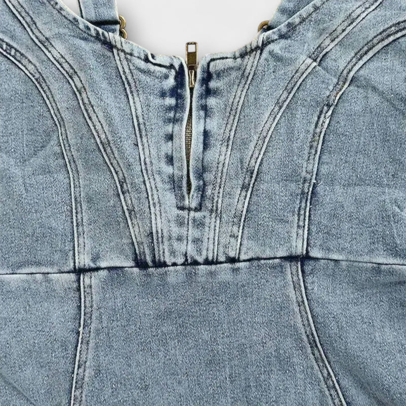 Anna - Denim-Kleid mit verstellbaren Trägern