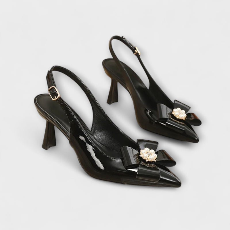 Rachel - Stiletto-Absätze mit Perlen-Schleifen-Detail