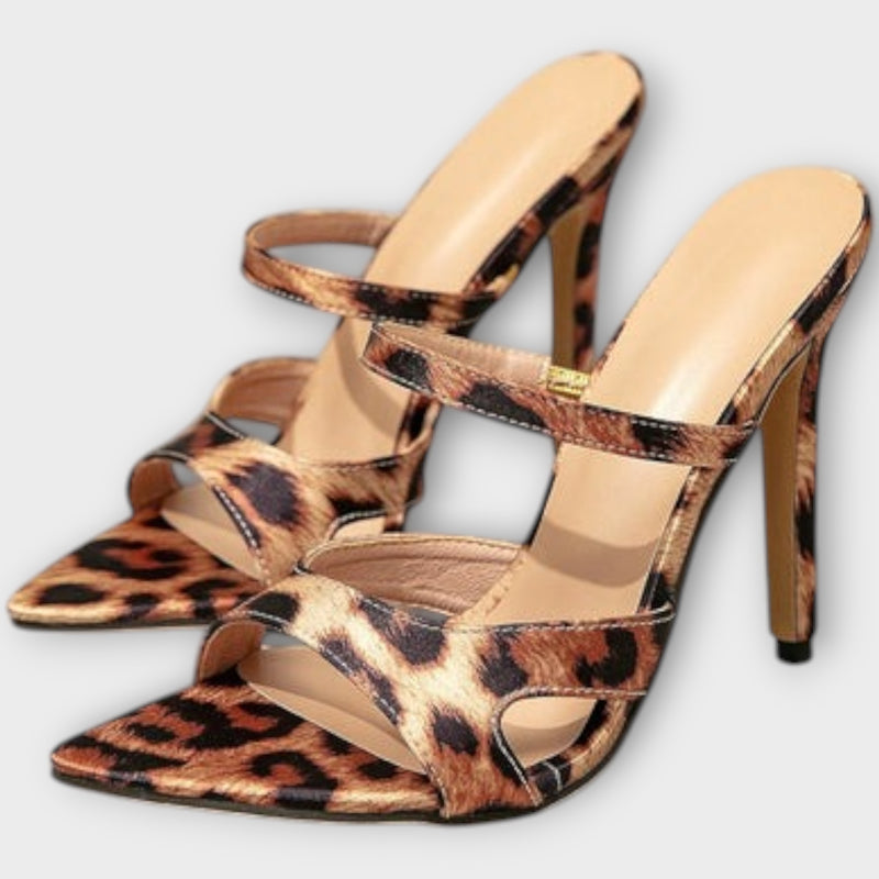 Michelle - Spitze Stiletto-Absätze mit Leopardenmuster