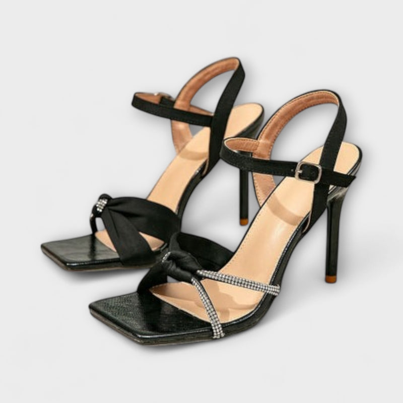 Martha - Rhinestone-studded strap stiletto heels