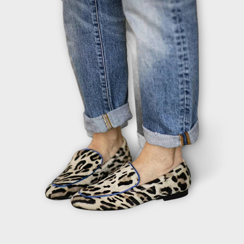 Greer – Lässige Mokassins mit Leopardenmuster