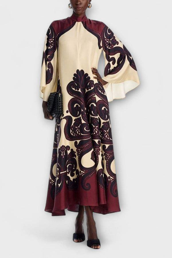 Lucy - Atemhaftes Grenadilla-Print Maxikleid für mühelose Eleganz
