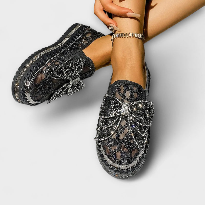 Rue – Loafer mit Strassstein-Schleife