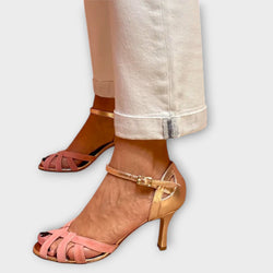 Rose - Farbige Blockabsatz-Stilettos
