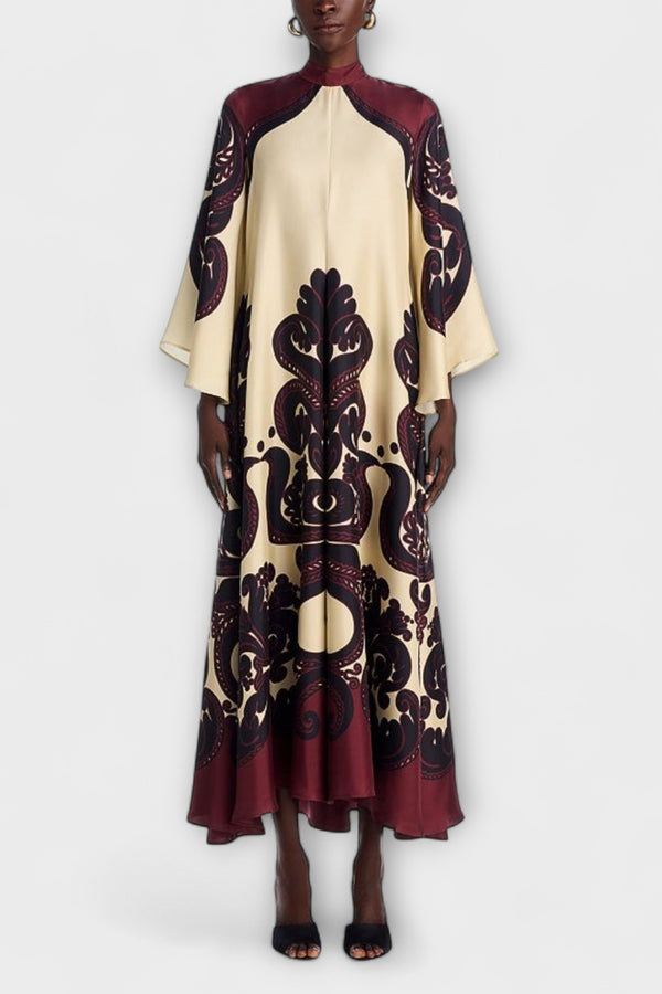 Lucy - Atemhaftes Grenadilla-Print Maxikleid für mühelose Eleganz