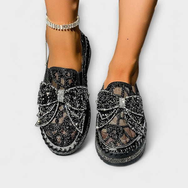 Rue – Loafer mit Strassstein-Schleife