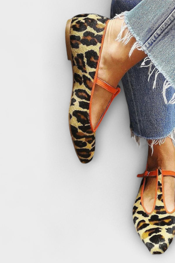 Gaia – Ballerinas mit spitzer Zehenpartie und Leopardenmuster