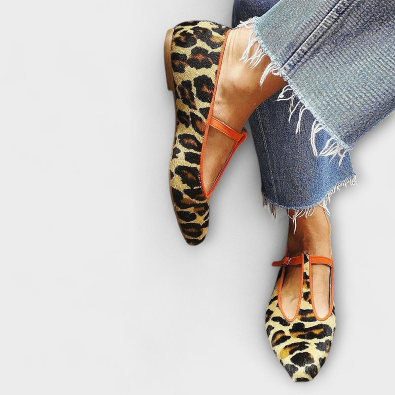 Gaia – Ballerinas mit spitzer Zehenpartie und Leopardenmuster