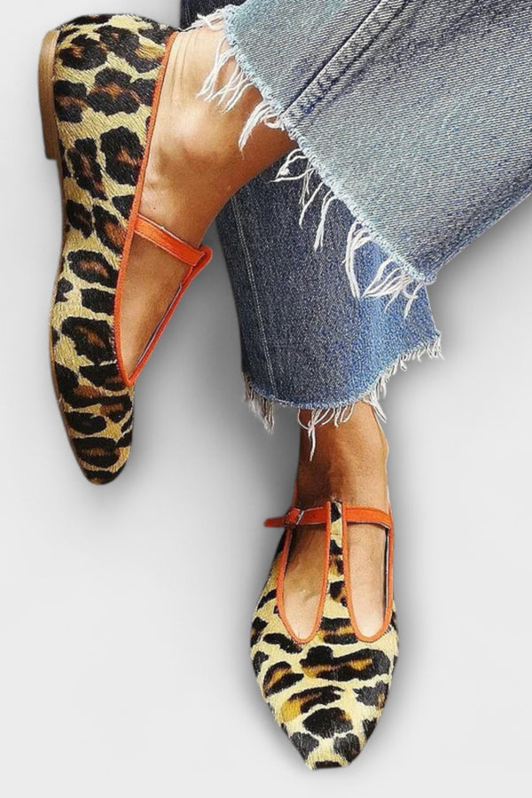 Gaia – Ballerinas mit spitzer Zehenpartie und Leopardenmuster