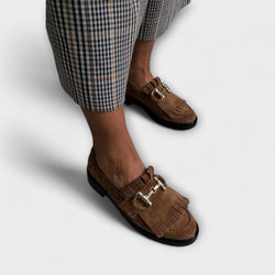 Fleur – Braune Loafer mit runder Spitze