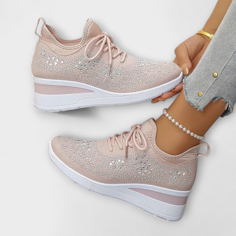 Giselle – Schillernde Orthopädische Sneakers mit Strass