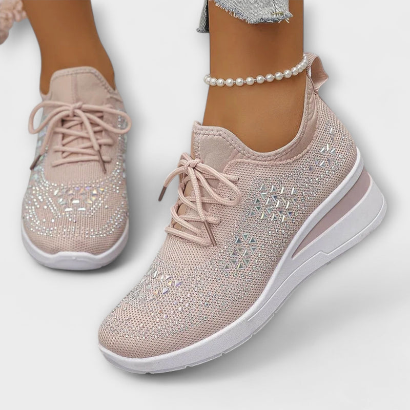 Giselle – Schillernde Orthopädische Sneakers mit Strass