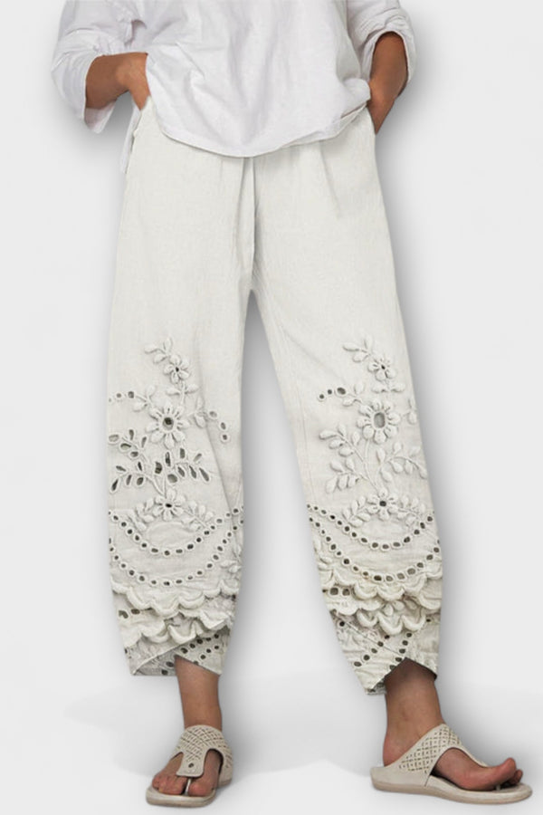 Chloe – Elegante Print Spitzenhose