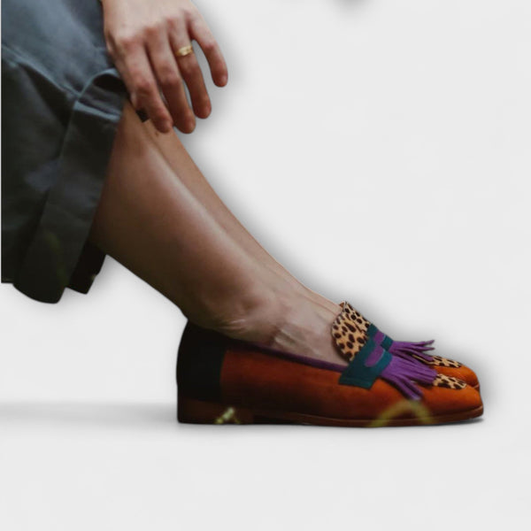 Fallon – Braune Loafer mit Leopardenmuster