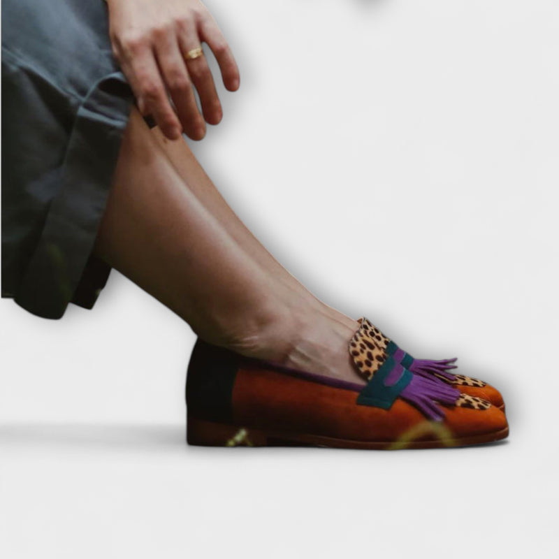Fallon – Braune Loafer mit Leopardenmuster