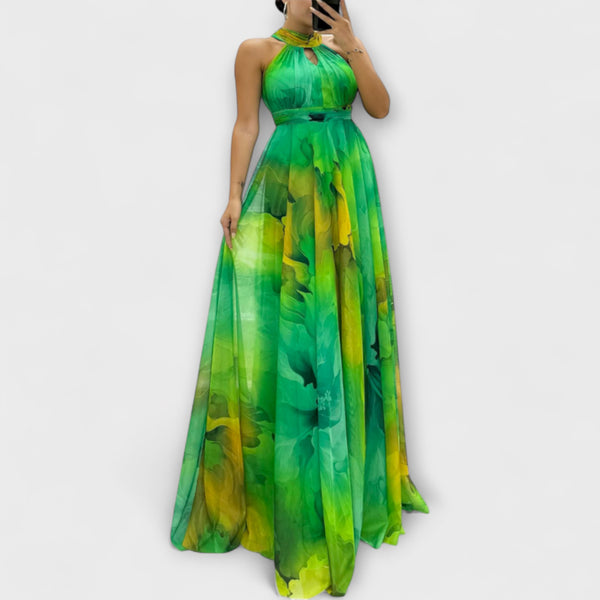Isalie – Maxikleid aus Chiffon mit Blumenmuster