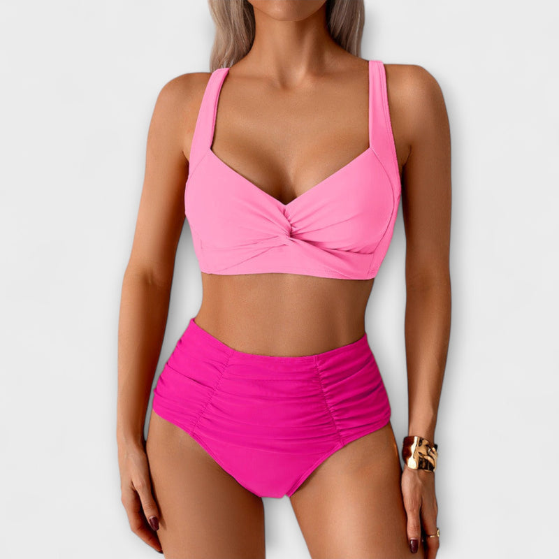 Zoe - Rüschendes Bandeau-Badeanzug
