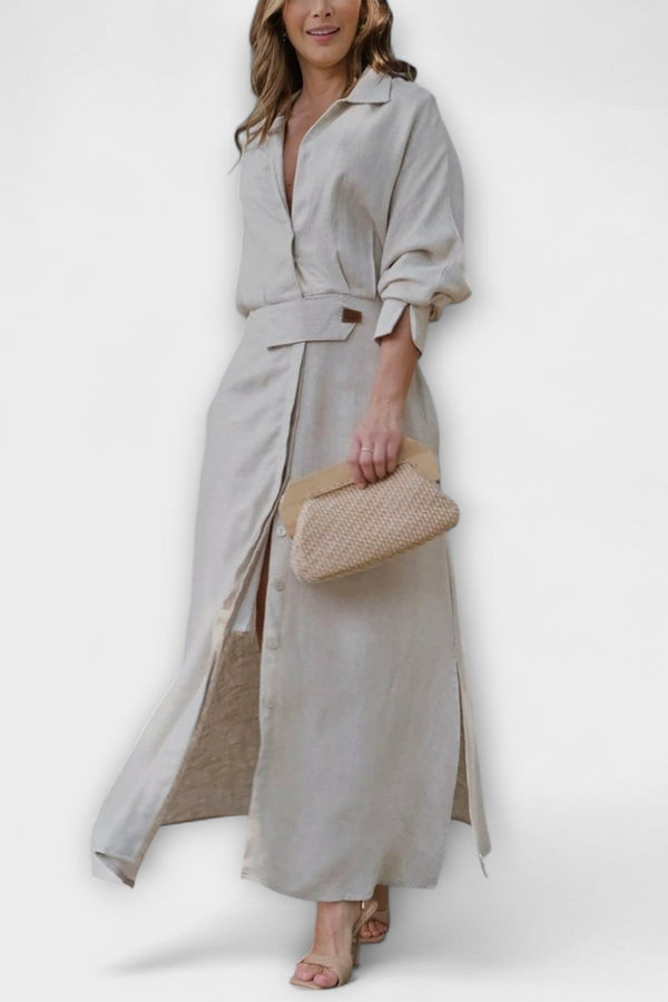 Jeanette - Maxikleid mit V-Ausschnitt