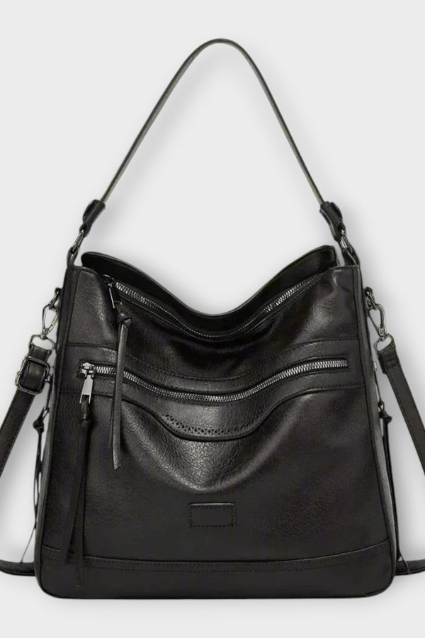 Lora. - Klassische Retro-Schultertasche