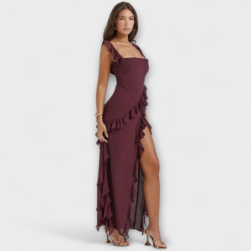 Lara - Stilvolles Maxikleid mit Schlitz