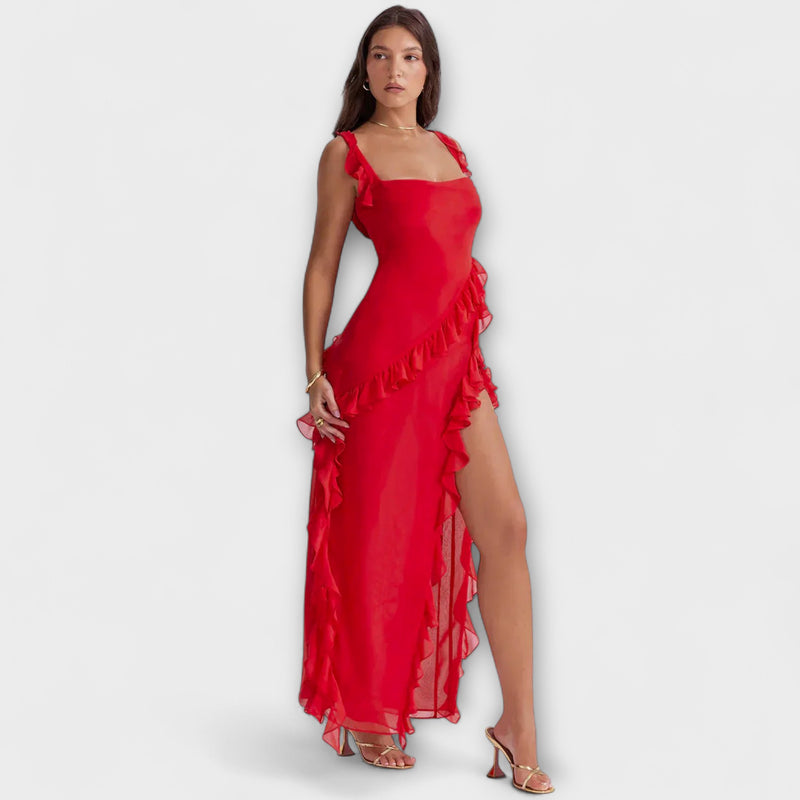 Lara - Stilvolles Maxikleid mit Schlitz