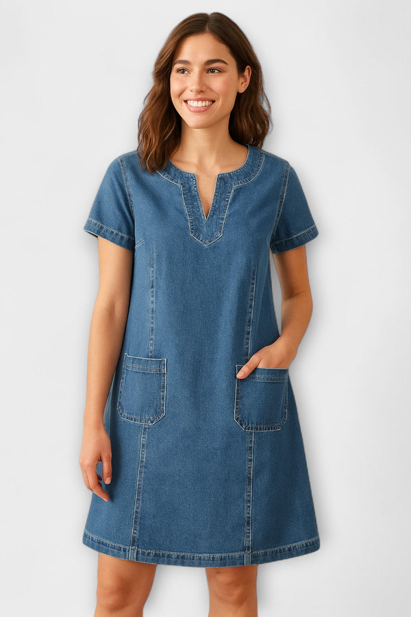 Mathea - Weiches Denim Kleid