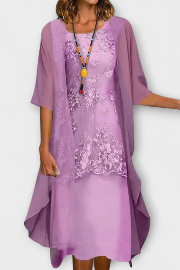 Danielle - Elegantes zweiteiliges Chiffonkleid