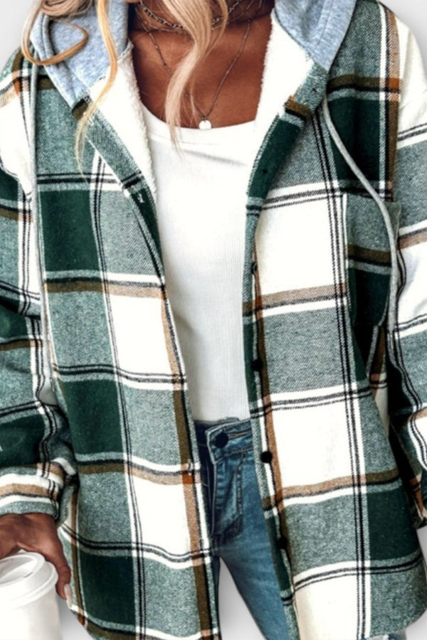 Zelina - Karierter Kapuzenpullover für Frauen
