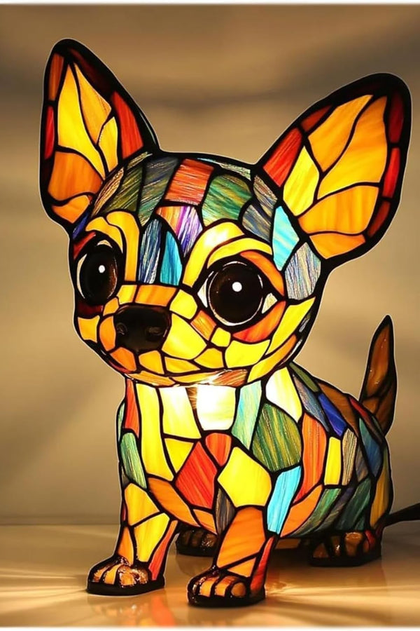 Chacha - Bunte Glas-Hundelampe mit magischem Flair